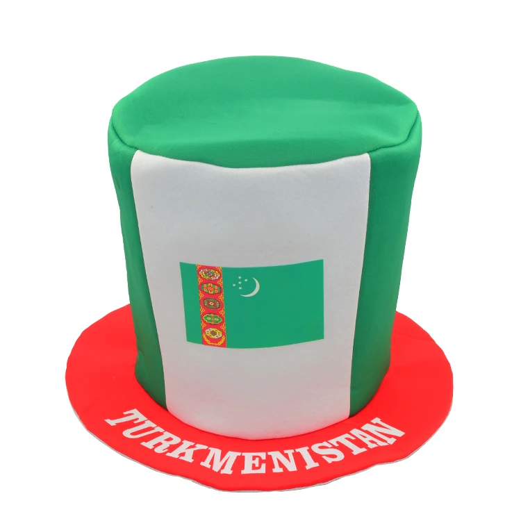 Factory Wholesale Plush Fabric Fun Caps Custom German Italy Poland Football Fancy Hat Fan Carnival Polyester Hat Soccer Ball Cap