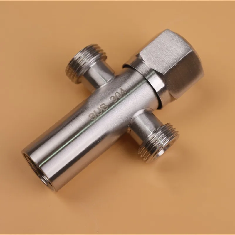 Female Thread 304 Stainless Steel Faucet Triangle Valve Thread Angle Valve Inlet Water Stop Valve