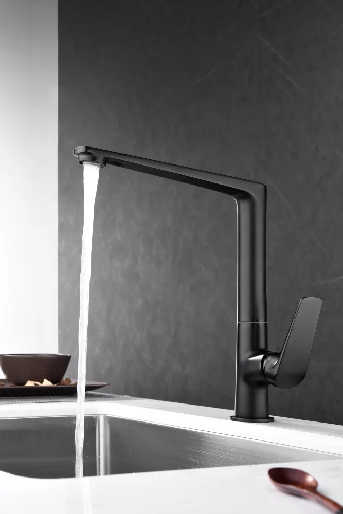 2024 Kitchen Faucet Stainless Steel 304 Modern Water Taps Matte Black Kichen Hot and Cold Mixer Sink Swivel Tap Ware Brass