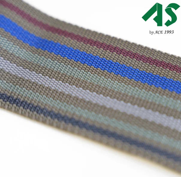 High quality Customized woven multi-color polypropylene Webbing strap for Boud edage belt