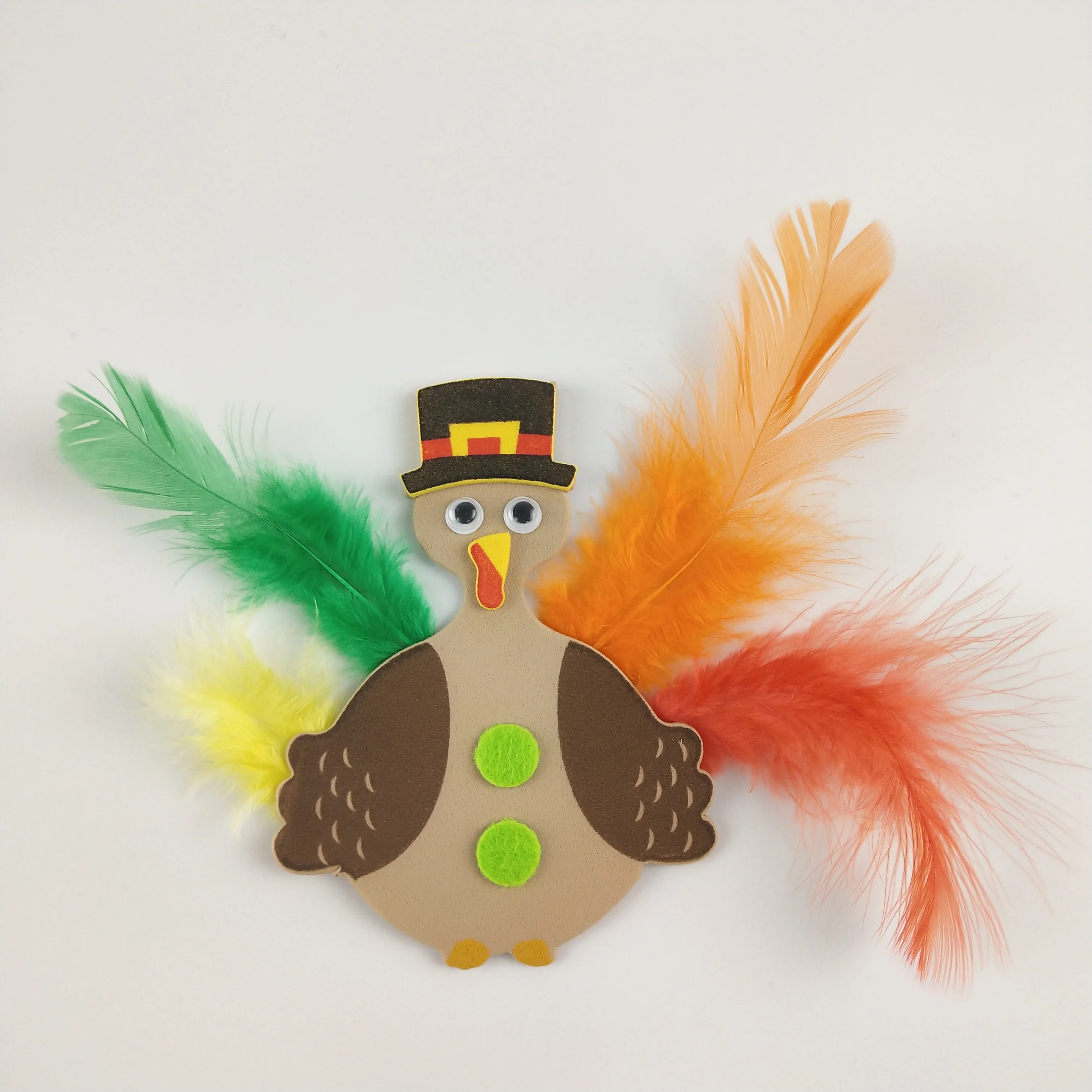 Makes 24  feather turkey kit  Jumbo Thanksgiving Turkey Shapes Craft Kit