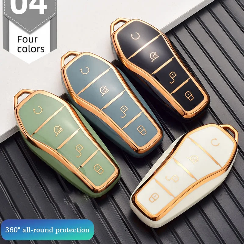New Tpu Car Key Case Cover For Byd Song Pro Han Ev Max Tang Dm 2018 Qin Plus Keyless Protector Shell Auto Accessories