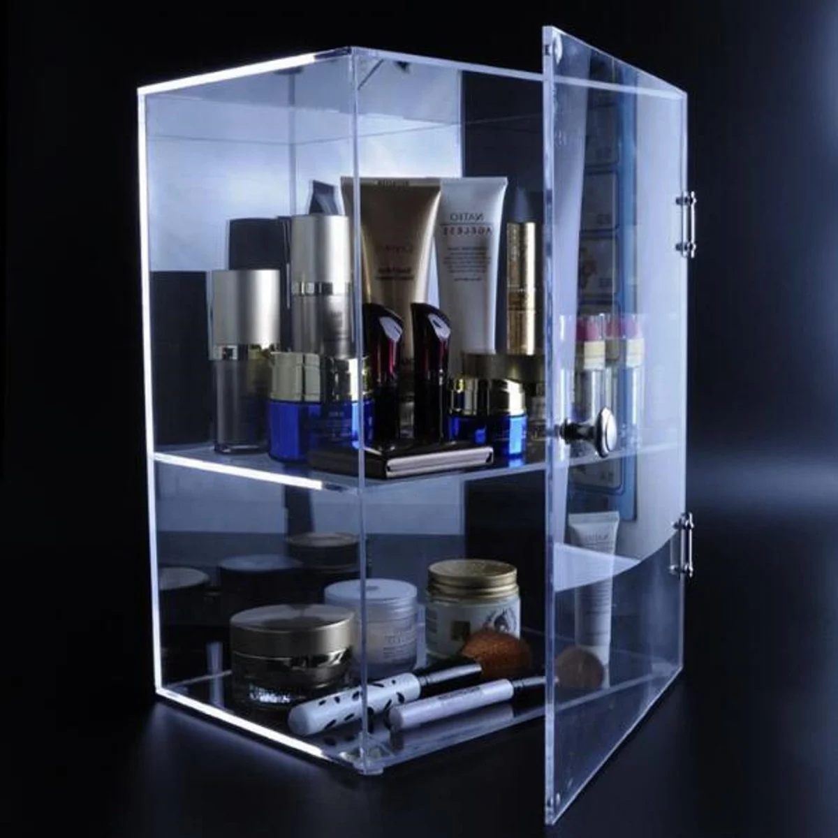 Custom makeup storage clear plant  rose display lash tissue  stackable shoe acrylic box