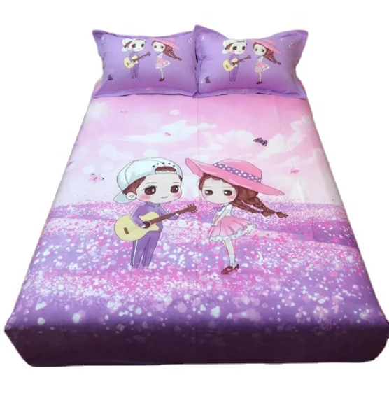 Cotton Cartoon Printed Duvet Cover Set kid Bedding Set Big Size Kids Bedding Set