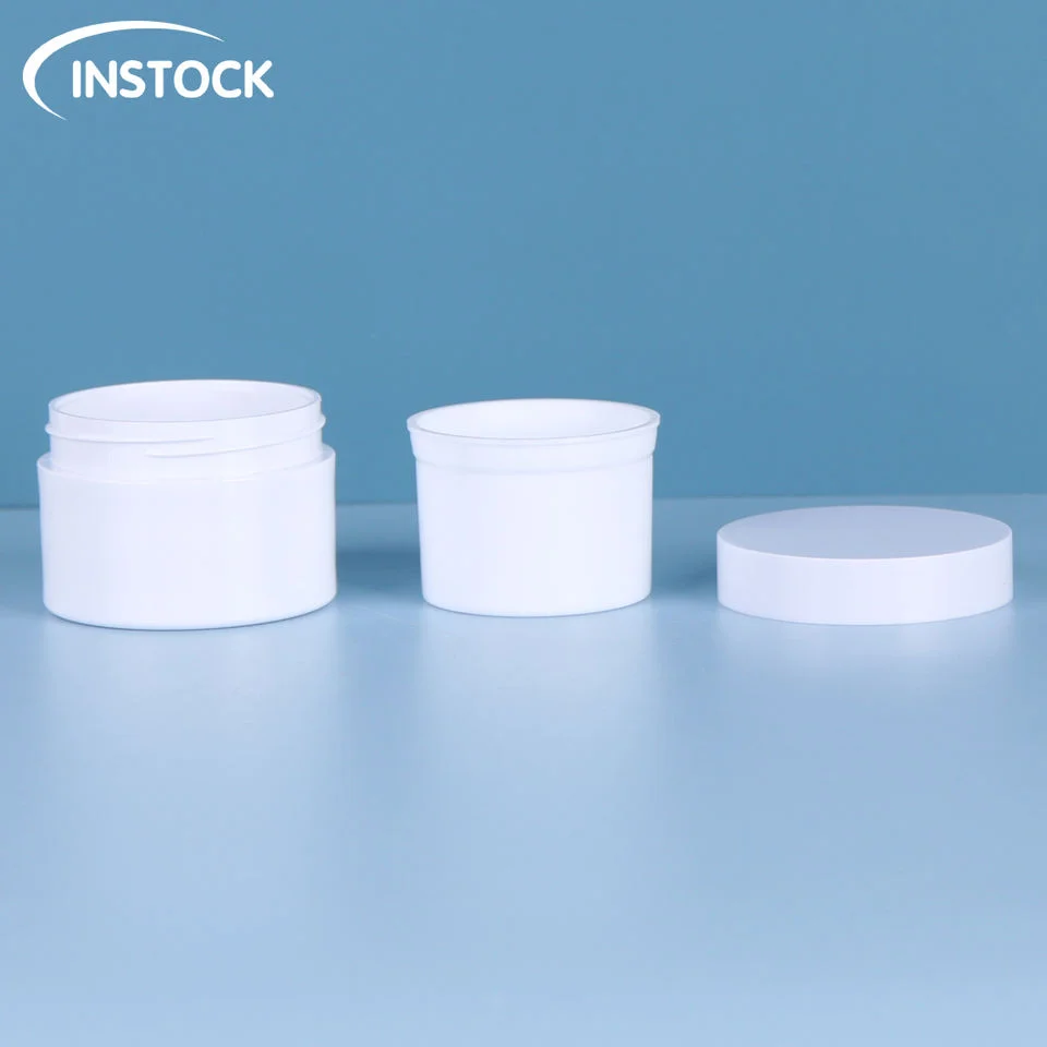 Manufacturer Customized Body Cream Plastic Packaging Jar 80/100/120ml White Plastic Pet Cosmetic Jar Cream Jar Pet Bottles