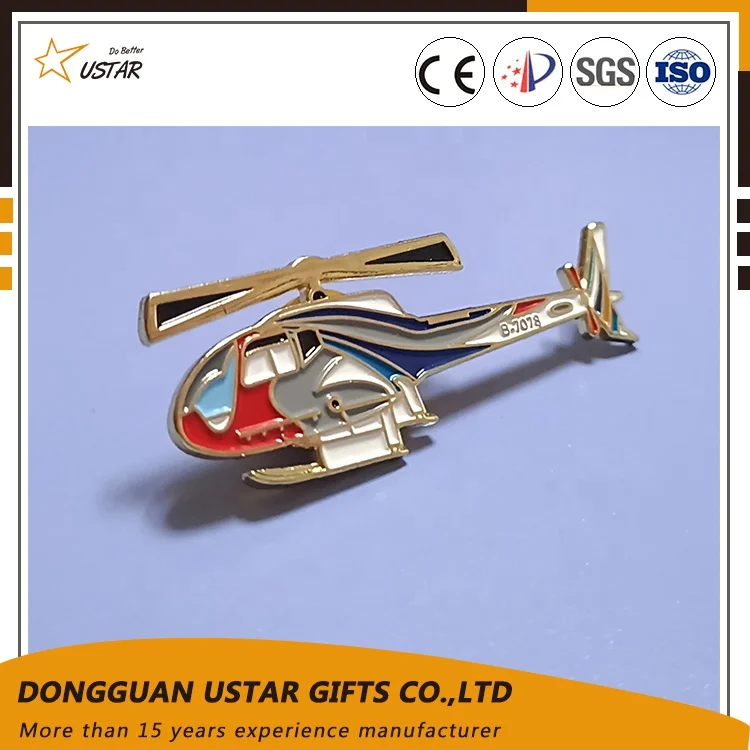 
Dongguan Enamel Lapel Pin Badge Custom Aircraft Model Painted Pin 3D Airplane Lapel Pins Badges 