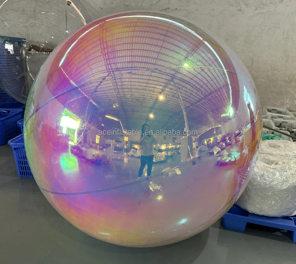 Hot sale pink Inflatable Mirror Balloon giant pvc inflatable mirror ball For Event Decoration big shiny inflatable balls