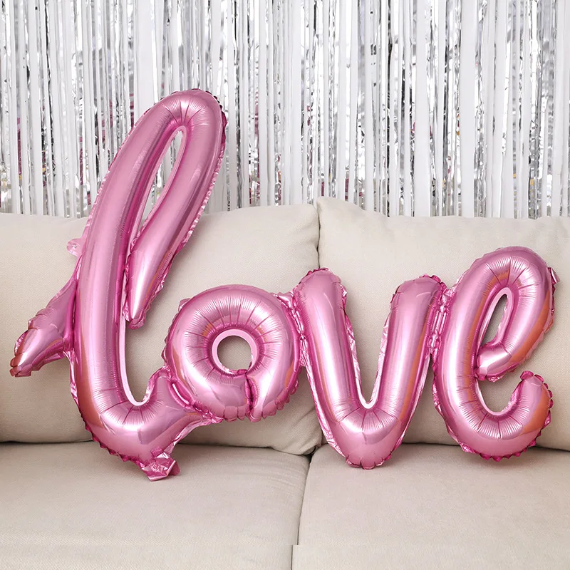 
New design Wholesale 40inches LOVE foil Balloon Wedding Party Decoration Customize Love Letter Siamese Foil Ballons 