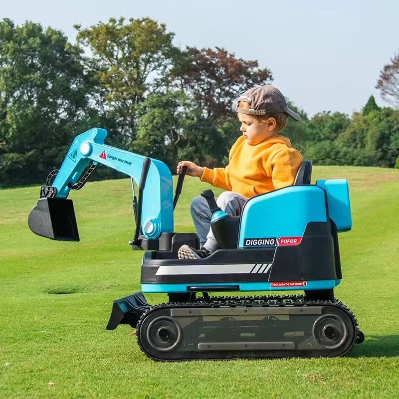 wholesale Children Outdoor  12v big size electric excavator kids toy excavator