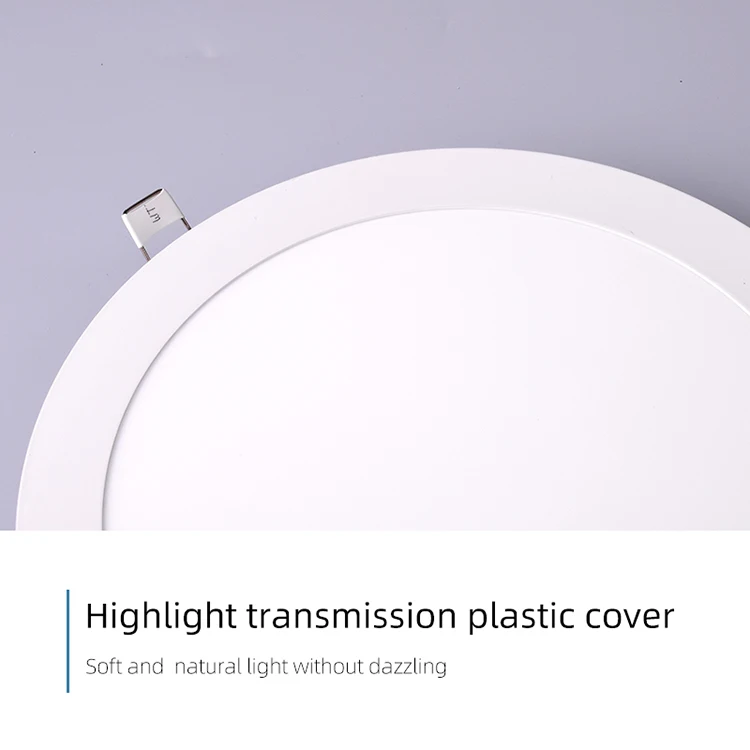 Recessed Round Led Manufactures 3w 6w 9w 12w 15w 18w 24w Luminous White Acrylic Body Lamp Warm Office Led Panel Light