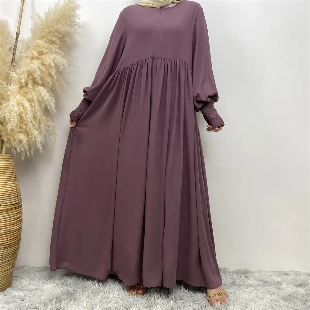 Modest Khimar Hijab Abaya Latest Muslim Dress Elegant Open Women Muslim Dress Front Side With Zipper High Quality Chiffon Dress