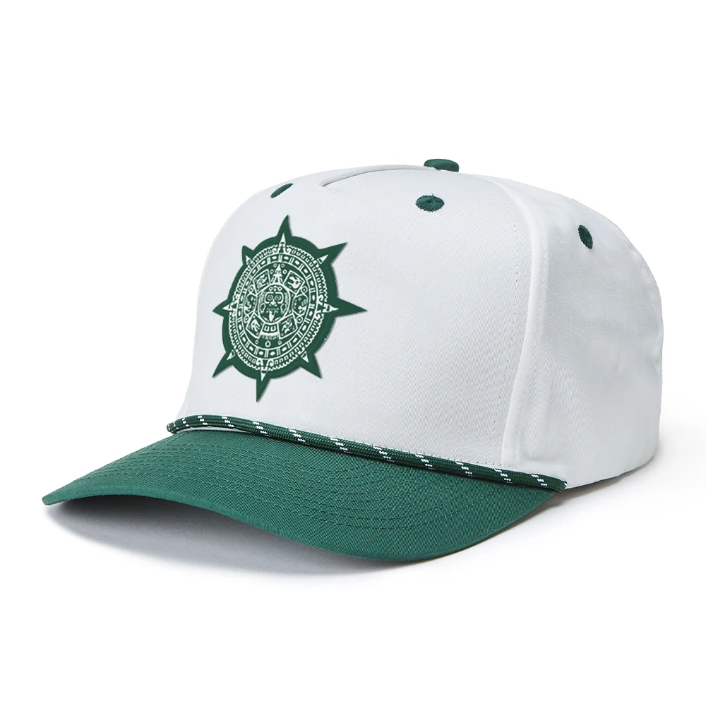 Qianzun youth wholesale custom rope hat vintage rope baseball caps 5 panel trucker cap with rope