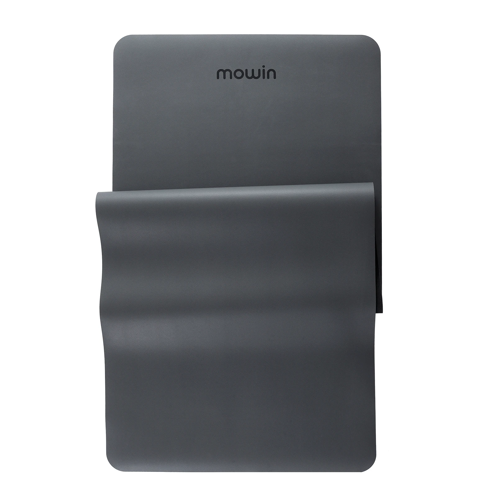 MOWIN easy clean performance Natural PU Rubber Eco Friendly Black Yoga Mat set with bodyline