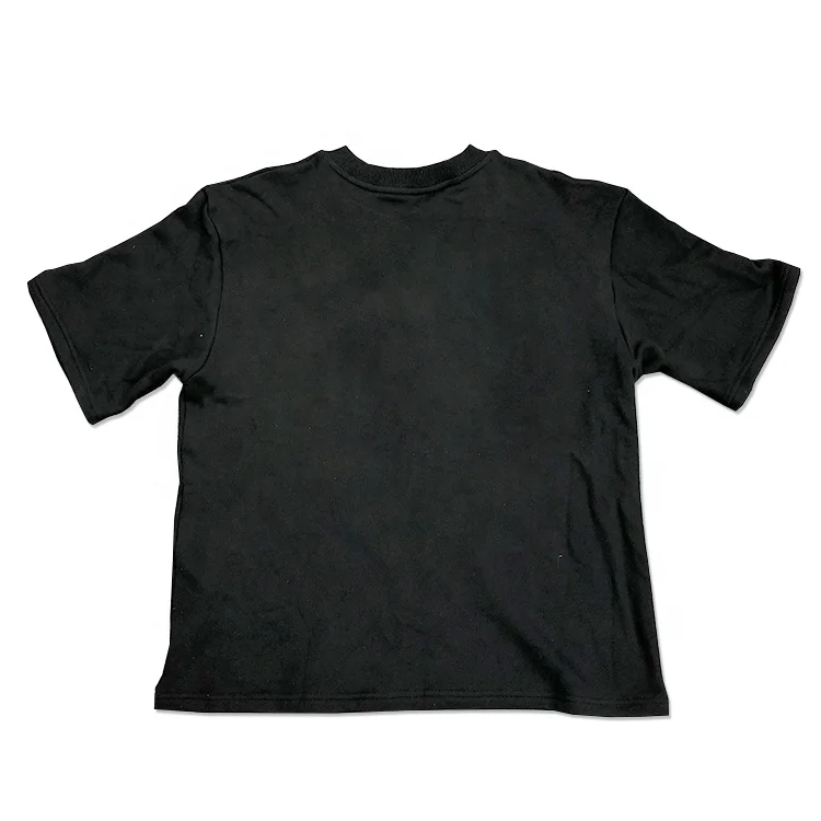Custom blank dtg print t shirts black knit heavyweight heavy weight t-shirt men