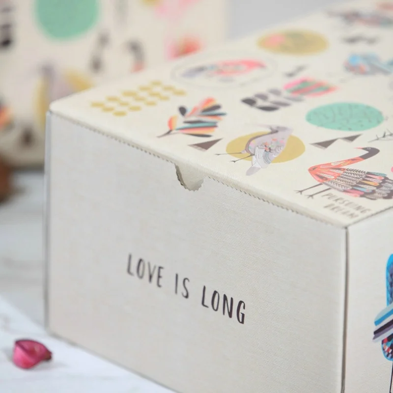 Birthday Gift Boxes White Background Shipping Boxes Corrugated Carton Box Manufacturers