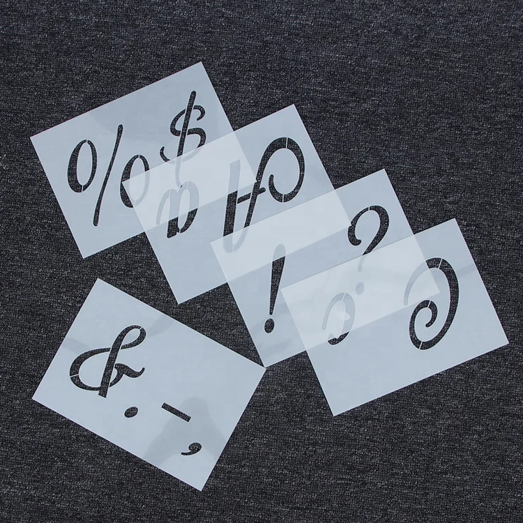 
Wholesale Custom Plastic Letter Stencils, Alphabet Templates, Alphabet Stencils Reusable Plastic Art Craft Stencils with Numbers 