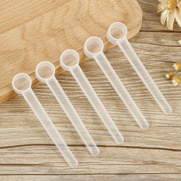 Free shipping Pan shape powder spoon 1g PP spoon 2ml food grade measure spoon