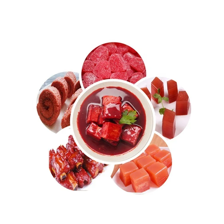 Натуральный красный цвет E122 E124 лидер продаж суперпищевой порошок пигмент Monascus red E100 пищевой краситель кармин понсо 4R