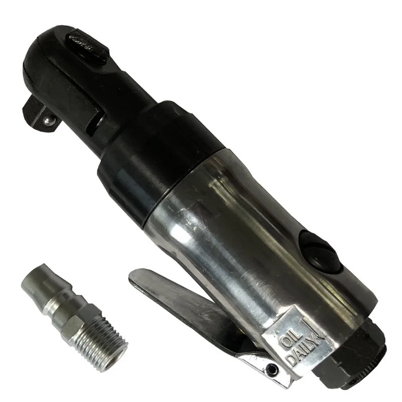 3/8 In. Mini Air powered palm ratchet wrench for reaching tight spaces 0.9 lb slim design Secure spring ball lock