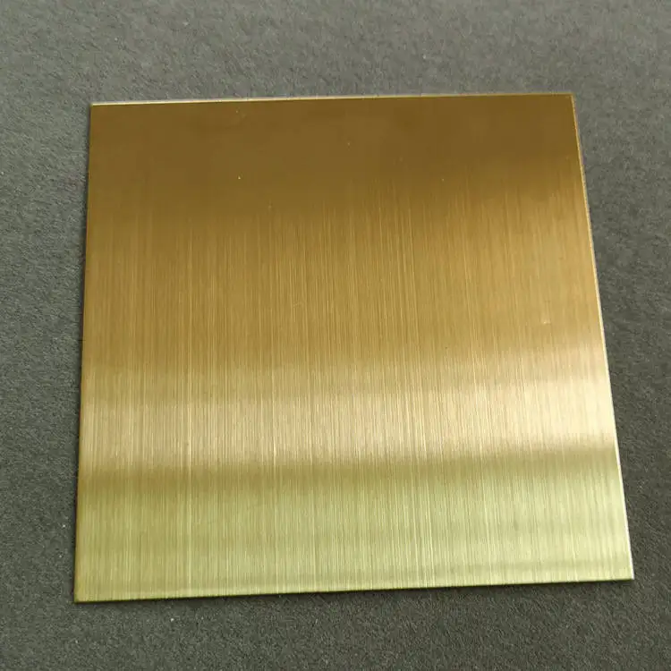 PVD Color Stainless Steel Sheet 201 304 304L Golden Stainless Steel Sheet