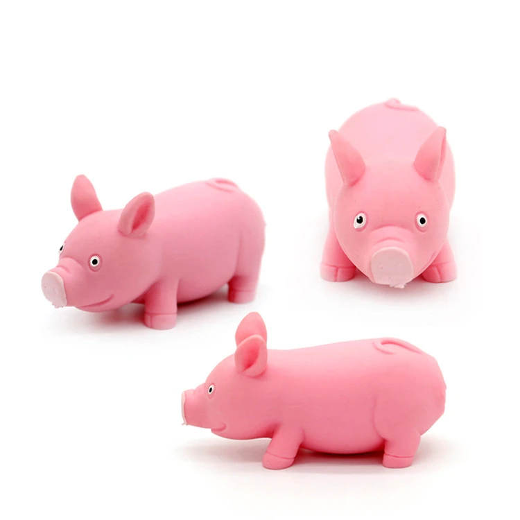 Fidget decompression pink pig toy stretch pinch restore safe decompression toy squeeze pig stress toy