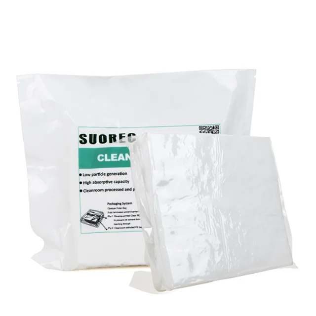 Lint Free Clean Room Wiper Electronic Wipers White Cloth LCD Optic Lens Cell Phone Glass Microfiber Cleaning Wiper