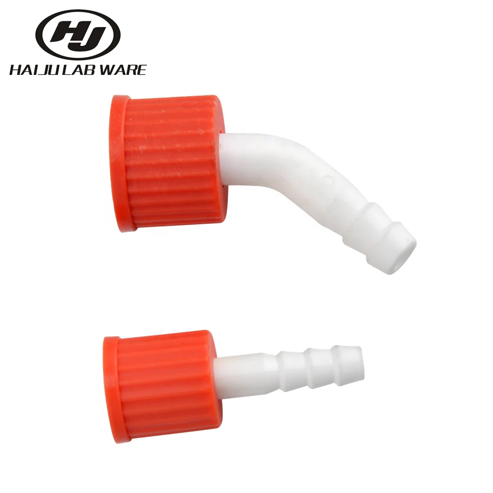 HAIJU LAB Laboratory PP Plastic Male Straight GL14 GL18 Hose Barb Connector Joint Check Valve Suction Control Valve