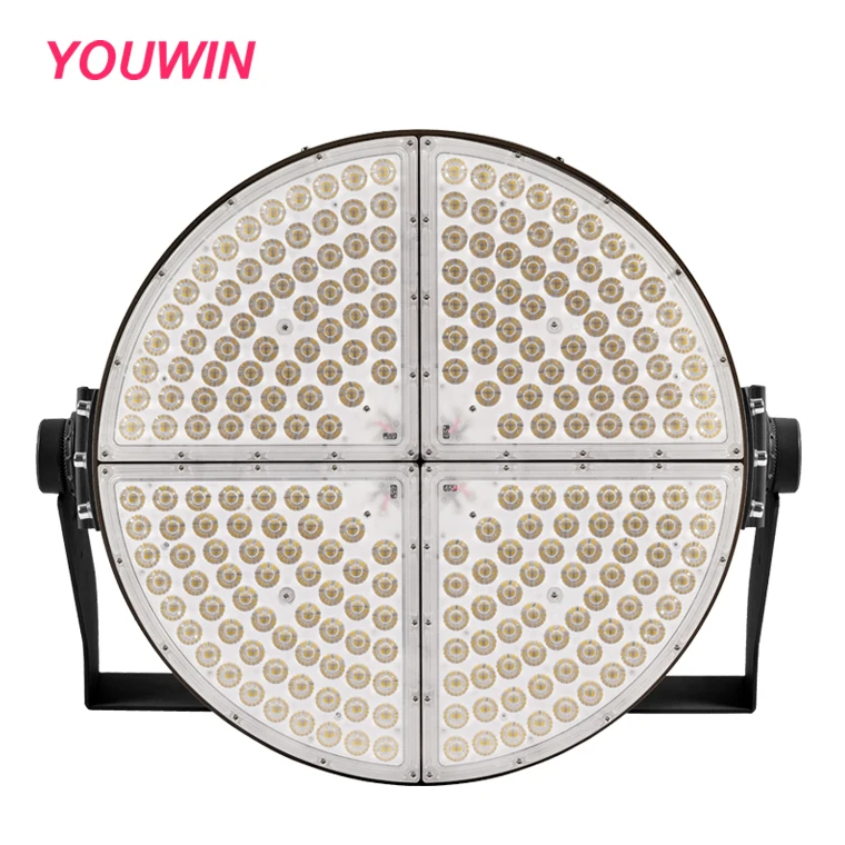 YOUWIN 500W LED High Mast Light Outdoor Stadium IP66 Lightning Protector Flood Light Tennis Court Football Field Black Aluminum