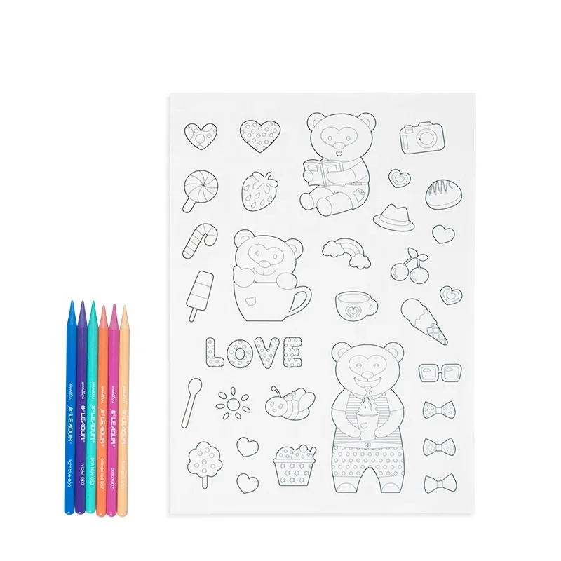 Обучающие игрушки на заказ, наклейка, детские книжки-раскраски, мультяшная книга, буклет, печать для детей, мягкая обложка Пантон