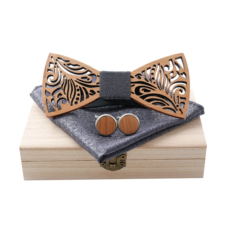 Custom Bow Ties Men Low Moq Christmas Wooden Bow Tie