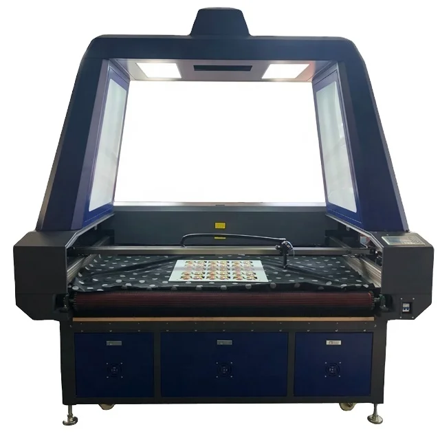 ARGUS High Precision CCD camera scanning fabric leather clothing laser cutting auto feeding 1610 co2 laser cutting machine