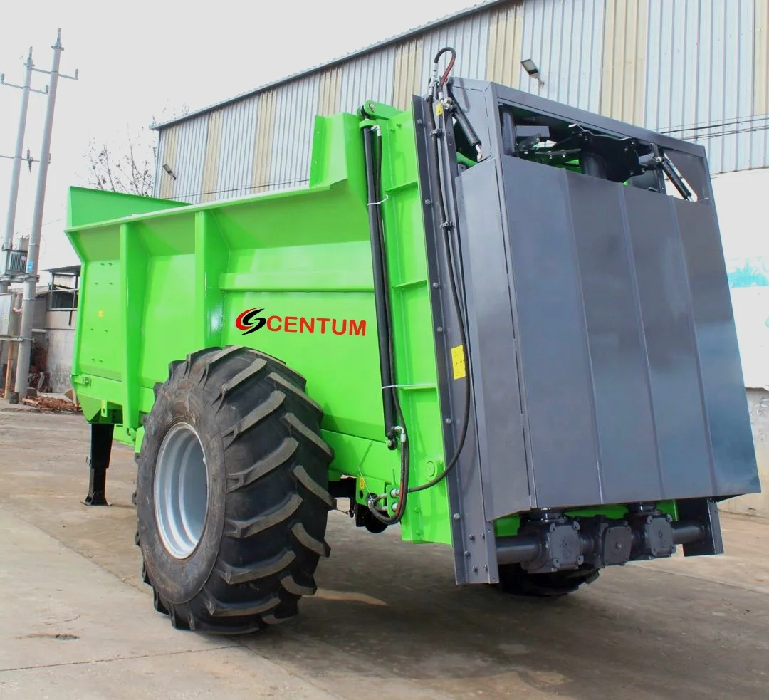 
Tractor Towable Organic Manure Fertilizer Spreader Muck Spreading Machinery 10CBM Two Shaft Vertical Spreaders 