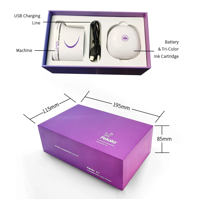 Mini  handheld full color inkjet printer diy mobile Mini full Color mini 3d smart printer