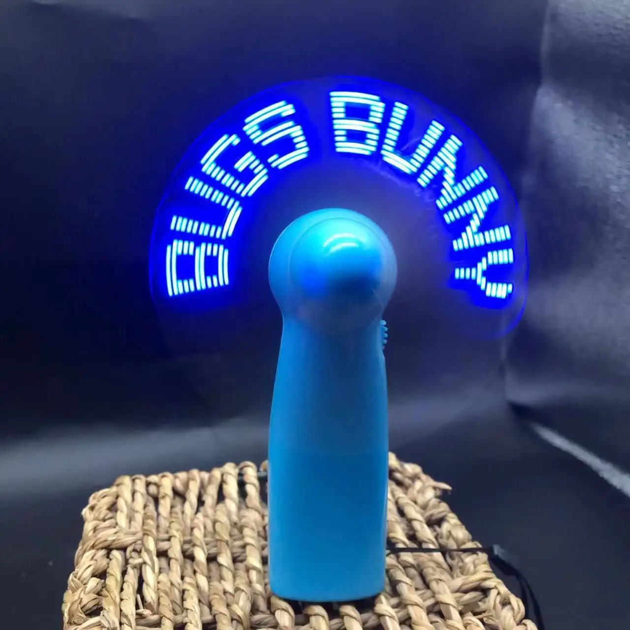 Programmable Mini Handy Advertising Promotional Led Light Up Fan Custom Mini Display Hand Cooling Fan Portable With Led Message