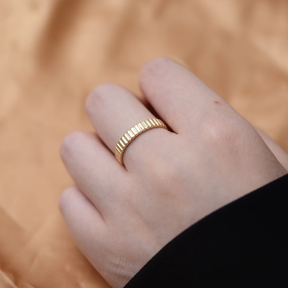 Trendy Gothic Coolstyle Jewelry 925 Sterling Silver Finger Rings 18k Gold Plated Metal Gear Wheel Mechanical Ring