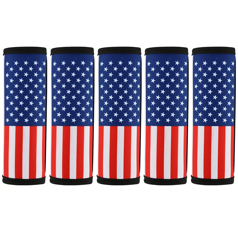 American flag style luggage handle Grips Wrap neoprene Suitcase Identifier Travel Bag Wraps with Custom