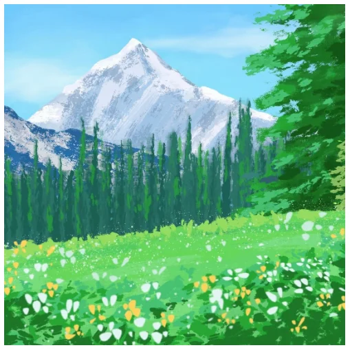 Custom DIY Meadow Green Series Illustration Painting By Numbers Kits Natural Oil Painting With a Sense of Freedom