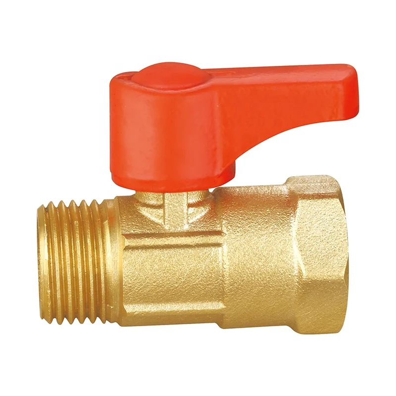 Brass Mini Ball Valve With Brass Color