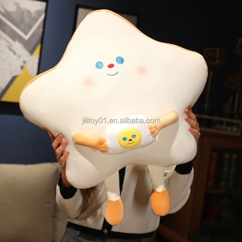 best seller  food plush toy cute toasted bread plush-toy-manufacturer fabric for making soft toys