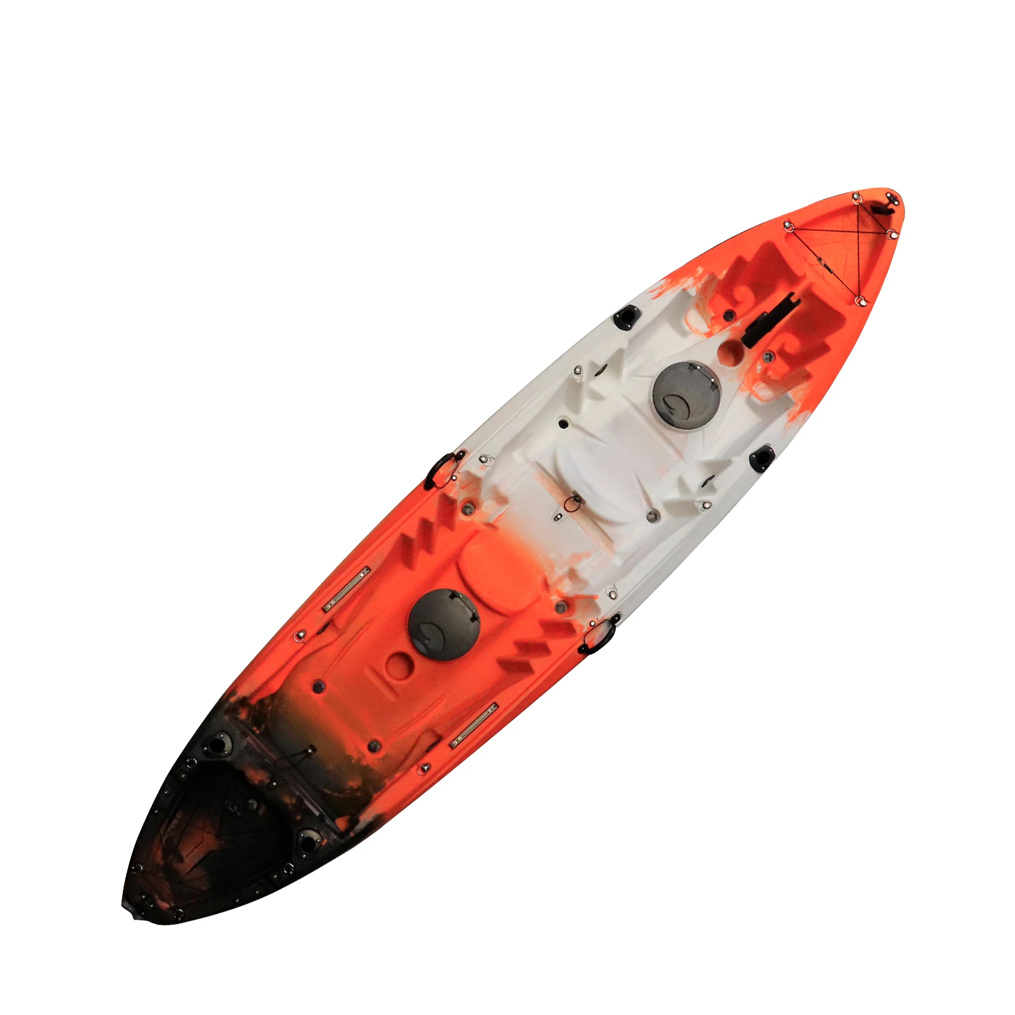 Factory Wholesale 12ft Paddle Plastic Sit On Top River Hdpe Double Seat  2 Person Kayak canoe/kayak