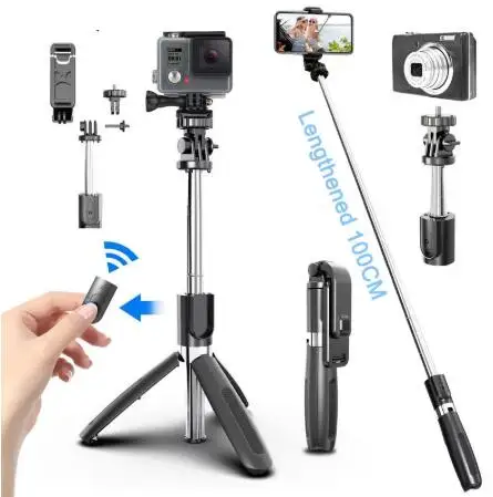 4 In1 Wireless Selfie Stick Tripod Foldable & Monopods Universal for Smartphones for Gopro and Sports Action Cameras