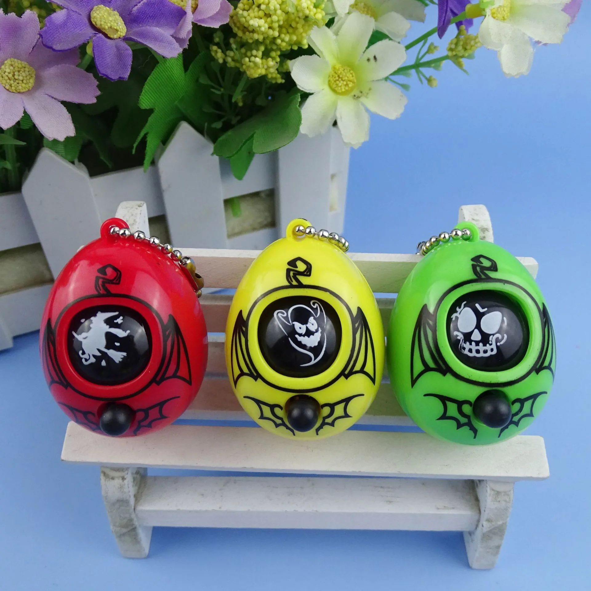 Wholesale Promotional Gift Halloween Face Changing Doll Finger Guessing Game keychain pendant toy