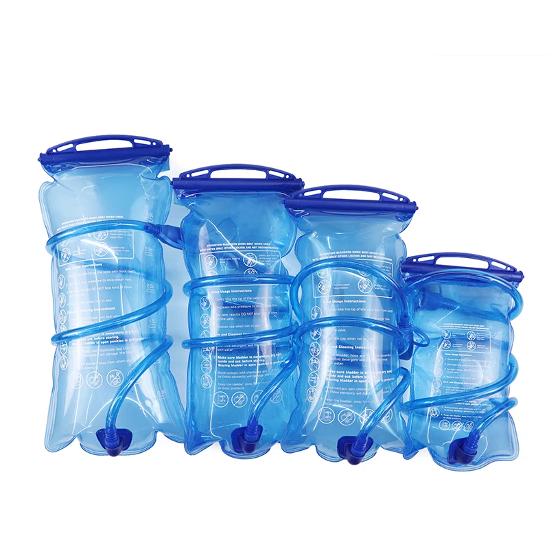 OEM ODM Bladder Water Bag 1L 1.5L 2L 2.5L 3L EVA Peva TPU Bpa-Free Hydration Reservoir Bicycle Water Bag Hydration Bladder
