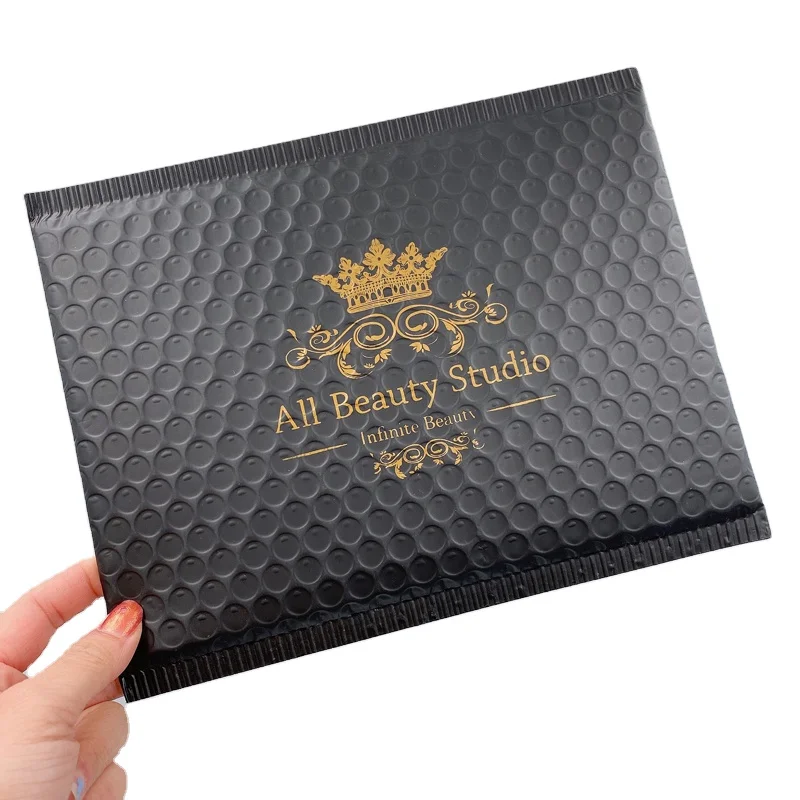 Wholesale Price  Black Padded Envelopes Bubble Packaging  Courier Poly Matte Black Bubble Mailer