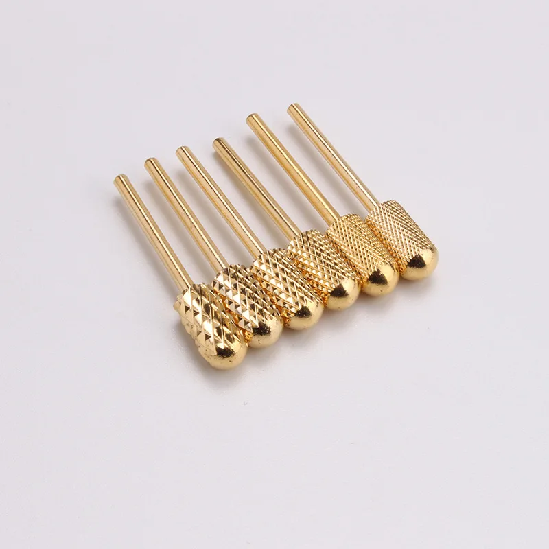  Gold Round Top Burr Nail Drill Bit Electric Accessories 3/32