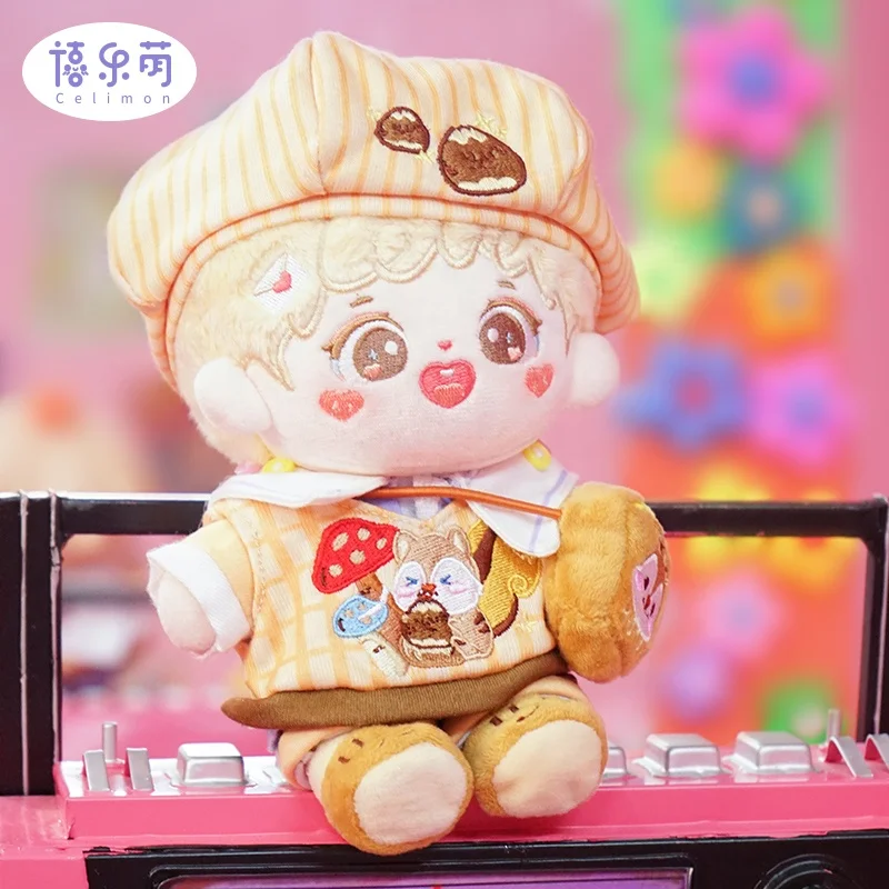 Wholesale Handmade Fabric Stuffed Doll 20cm Plush Toy Soft Body Baby Dolls For Girls Plush