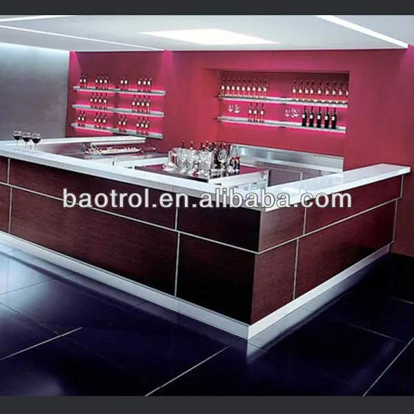 restaurant boat shape cafe bar counter design for sale