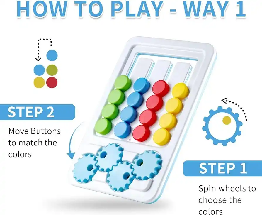 Free Shipping Dollartoys Four Color Matching Gear Pattern Logic Travel Game Kids Custom Outdoor Education Games