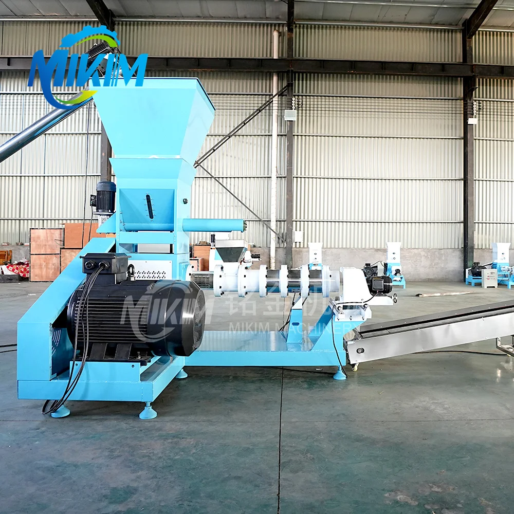 Animal Feed Granulation Machine Pet Cat Dog Rabbit Feed Extruder Granulator Machine Floating Fish Feed Manufacturing Machinery