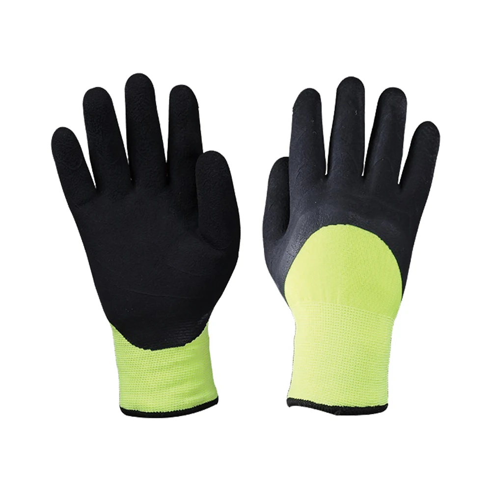 Terry Liner Latex Coated Gloves Waterproof Winter Cold Weather Work Gloves